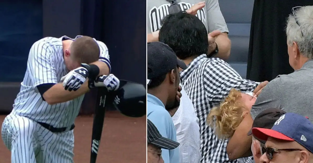 Baseball Players Hit A Little Girl With 105 MPH Foul Ball